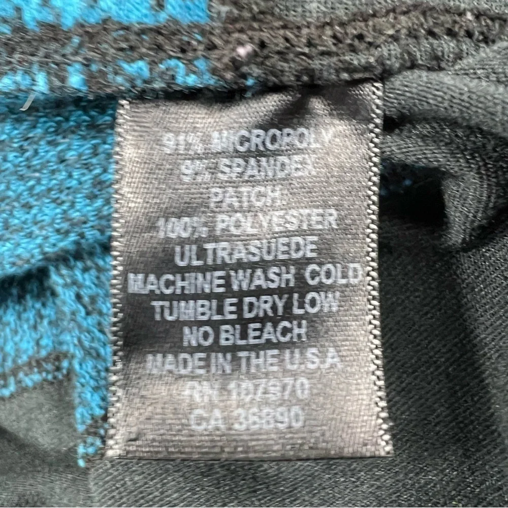 Kerrits Knee Patch Performance Tight Houndstooth Teal Black Junior Medium